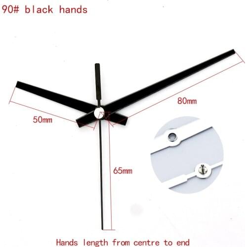 12888 Young Town White Axis Hands Black Clock Hands 90# Metal Aluminum Quartz Clock Accessory High quality DIY Clock kits