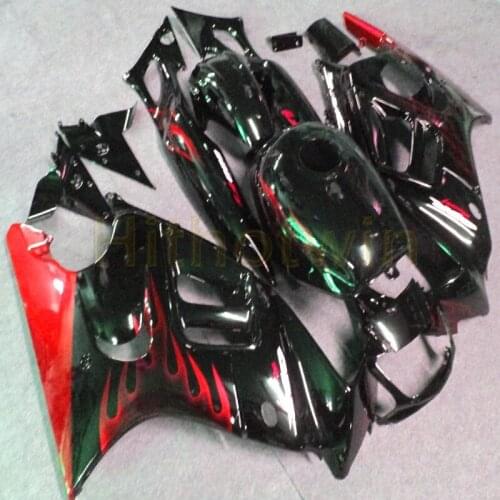 Motorcycle body kit for CBR600F3 1997-1998 F3 97 98 ABS Plastic Fairing+Botls+red flames