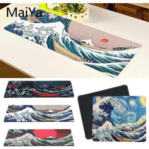 Maiya Top Quality Japanese wave Art Laptop Computer Mousepad Free Shipping Large Mouse Pad Keyboards Mat