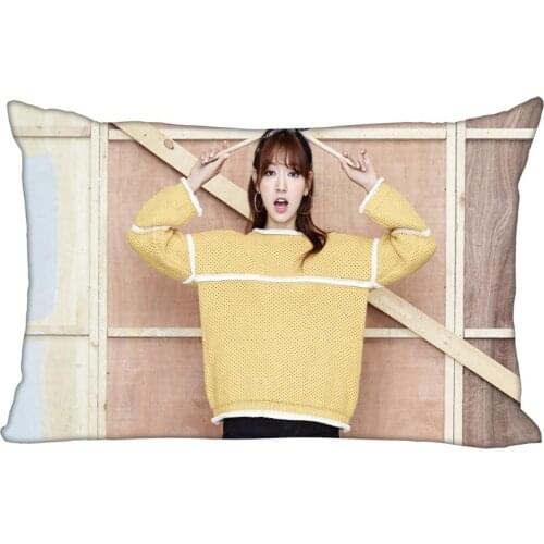 KPOP star Park Shin Hye rectangular pillowcase two sided printing satin pillow cover Custom your image gift