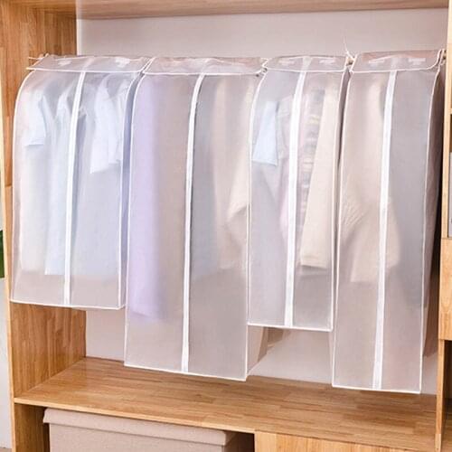 Hot Clothes Hanging Garment Dress Clothes Suit Coat Dust Cover Home Storage Bag Case Organizer Wardrobe Hanging Clothing