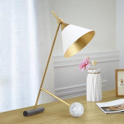 Post modern simple fashion Nordic desk lamp marble model room bedroom bedside desk studio desk lamp