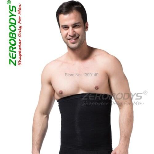 Men Waist cincher corset Firm Shaper Slimming Girdle Belt Belly Fat Burn Black fajas reductoras hombre Shapewear B346