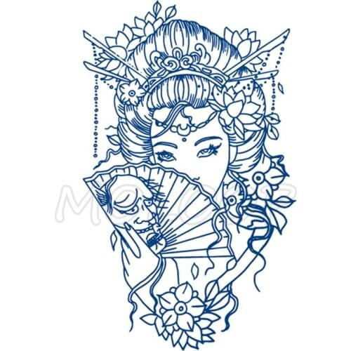 Juice Tattoo Sticker Prajna Fan Girl Flower Waterproof Temporary Makeup Fake Tatoo for Women Men Lasting To 5 -15 Days
