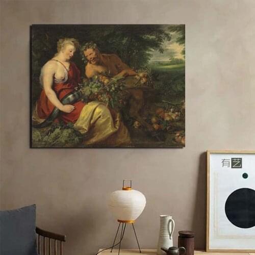 Peter Paul Rubens Picking Up Fruits Canvas Painting Prints Living Room Home Decor Modern Wall Art Oil Painting Posters Pictures