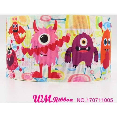 Q&N ribbon 3inch 75mm Christmas Halloween printed grosgrain ribbon webbing 50yards/roll for hair bows headband free shipping