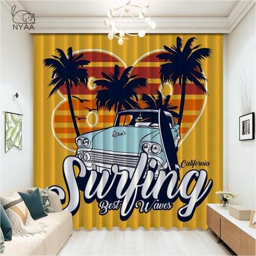 Motorcycle Printed Cartoon Curtains Bedroom Curtain Accessories Home Kitchen Blackout Curtains For The Bedroom Micro Shading