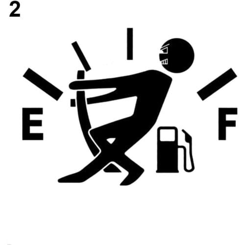 Car Vehicle Truck Window Reflective Funny Gas Fuel Gage Empty Sticker Decal