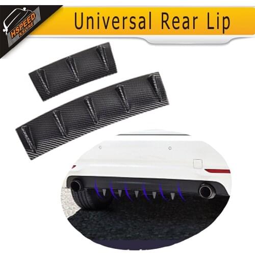 Universal Rear Bumper Lip Diffuser Fin Use Car Diffuser Fin Shark fin rear skirt Bumper Extension aero diffuser ABS