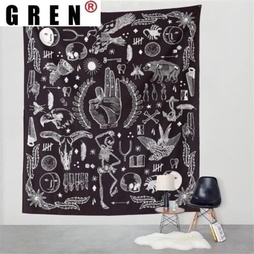 GREN Tapestry Natural And People Wall Rugs Wall Hanging Fabric Mural Background Cloth Towel Beach Fabric Blanket Dorm Home Decor