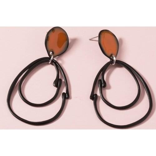 Vintage Metal Circle Pendant Earrings Fashion Statement Geometry Europe Earrings 2020 Fashion Trend Retro Jewelry