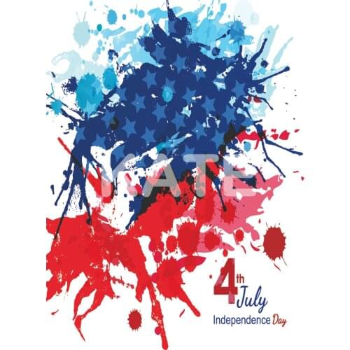 VinylBDS Photographic Background Cotton American Flag Independence Day Retro Photography Background Dlr-4