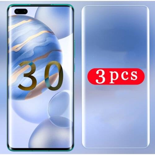 3Pcs protective film for huawei honor view 30 pro plus v30 30s 20 lite 20i 20s v20 tempered glass phone screen protector glass