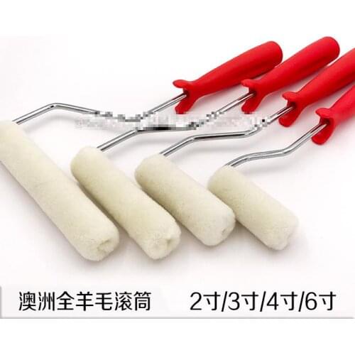 1/5PCS Paint Roller Polyurethane Tool 9" 2 3 4 6 inch Mini Decorative Wall Brush Australian Wool Edger Trim Roller Household Use