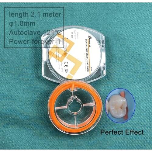 1Roll Rubber Dam Stabilizing Cord Dental Floss Wedge COLTENE Wedjets 2m Orange Elastic Dentpark
