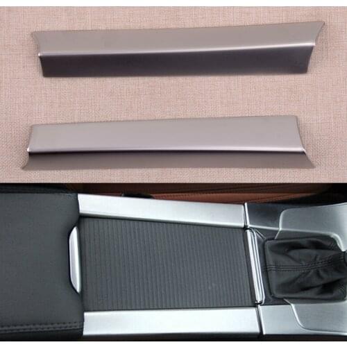 2Pcs Silver Car Console Water Cup Holder Panel Cover Trim Fit for Volvo XC60 V60 S60 2011 2012 2013 2014 2015 2016