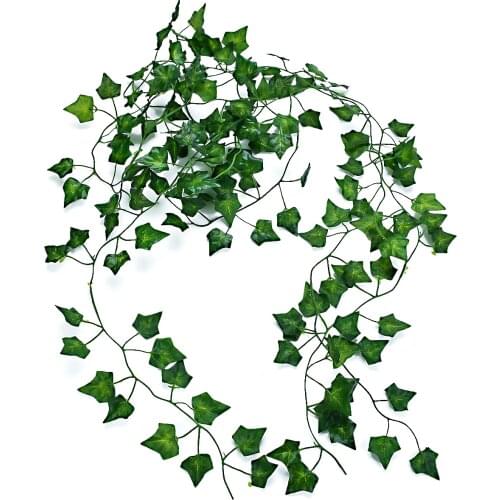 6/4/2/1Pcs 240cm Hanging Artificial Green Leaf Garland Plants Ivy Vine Foliage Fake Plants Party Wedding Garden Home Decoration