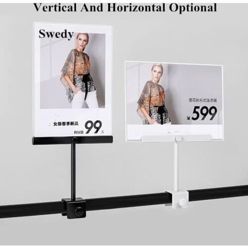 A4 Adjustable Pedestal Sign Holder Poster Stand 8.5X11 Inches Shelf Picture Photo Advertising Frame POP Clip Display Rack Stand