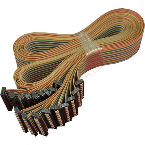 Free shipping (2Pcs) 40pin GPIO Ribbon Cable IDC Socket for Raspberry Pi 2 Model B, flat IDC cable IDC40 cable length 20cm