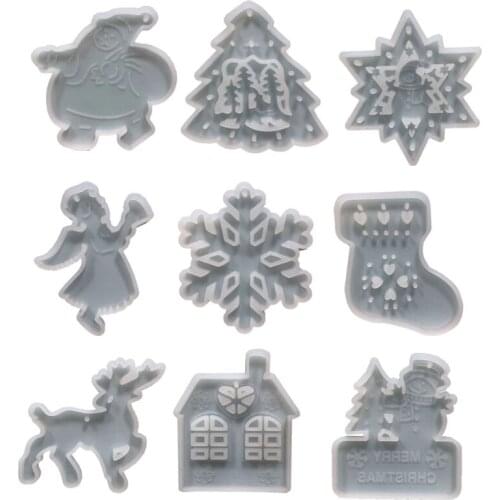 Shiny Silicone Mold Christmas Socks Keychain Epoxy Resin Mold DIY Keychain Jewelry for Christmas Day Gift Craft