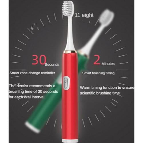 Electric Toothbrush For Adult Household Soft Fur Replacement Heads Set Battery Powered Toothbrush With Brush Head Gift