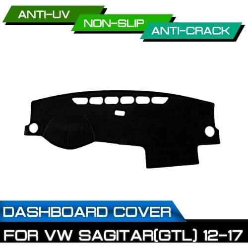 Car Dashboard Mat for Volkswagen Sagitar GTL 2012 2013 2014 2015-2017 Anti-dirty Non-slip Dash Cover Mat UV Protection Shade