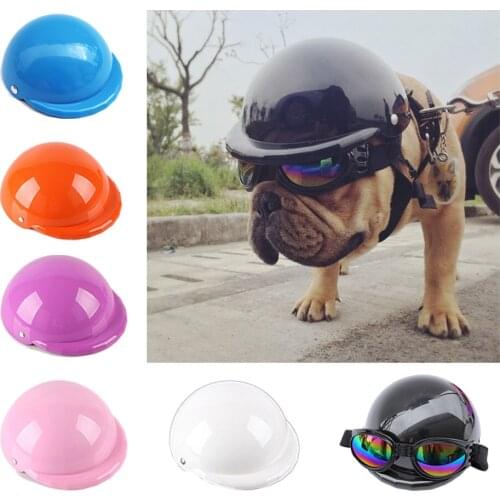 Summer Dog Hat Motorcycle Helmet Pet Cap For Small Medium Dogs French Bulldog Chihuahua Cat Headdress Party Funny Photo Props