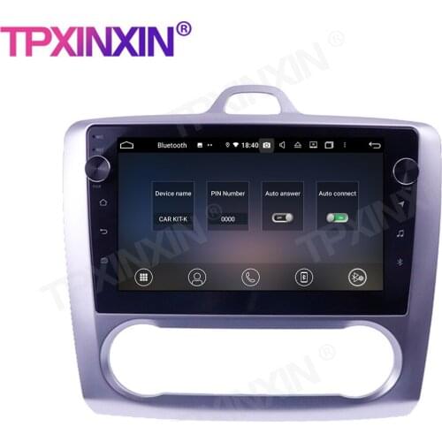 For Ford Focus 2004-2011 DSP 4+128G Android 10.0 GPS IPS Car GPS Multimedia Player Head unit Audio Radio Navigtion Tape Recorder