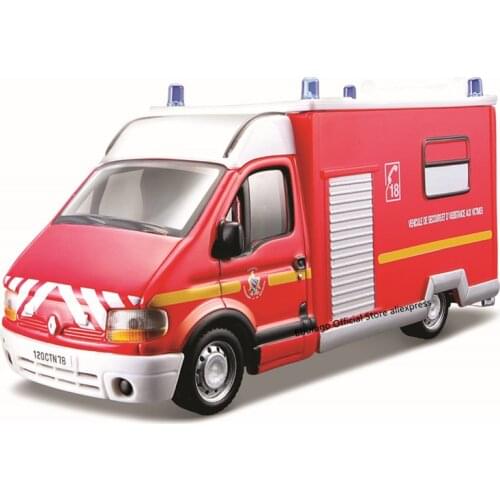 Bburago 1/50 Emergency Force Renault Master model Alloy Luxury Vehicle Diecast Cars Model Toy Collection Gift