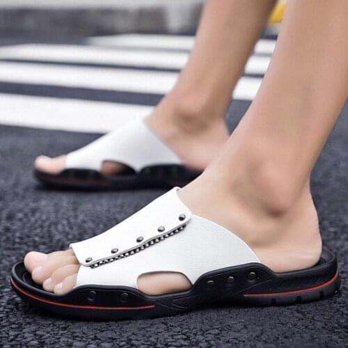 2019 New Mens Slippers Summer Quick Dry Anti-slippery Casual Flip Flop Outdoor Sandals Beach For Male Brown Men 39 S Sandals