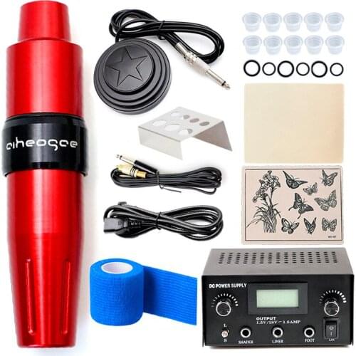 Tattoo Set Tattoo Machine for Permanent Makeup Tattoo Pen Machine Blue Red Tattoo Tool Accessories
