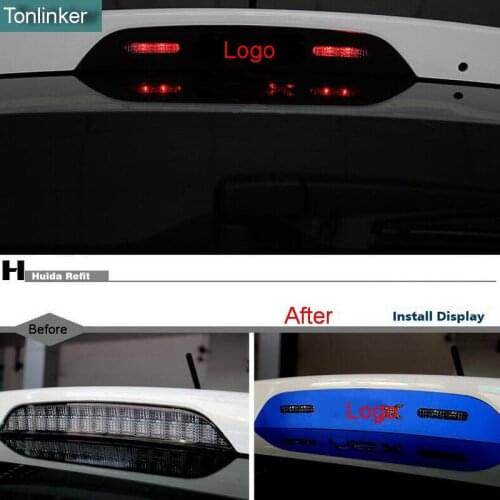 Tonlinker Exterior High brake lights Cover Case Stickers for Mitsubishi ASX 2011-15 Car styling 1 PCS Aluminum Cover stickers