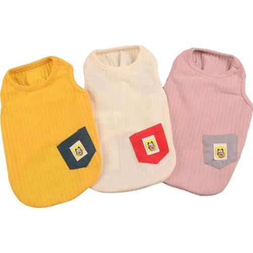 2020 New Arrival Pets Dogs Clothing Puppy Chihauahua Pet Clothes For Small Medium Dogs Vest Solid Dog Vest Dog Costume Yorkshire