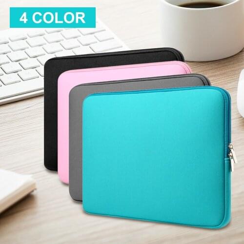 Portable Zipper Soft Liner Sleeve Laptop Bag Notebook Case Computer Bag Smart Cover 11 12 13 14 15 for Macbook Air Pro Retina