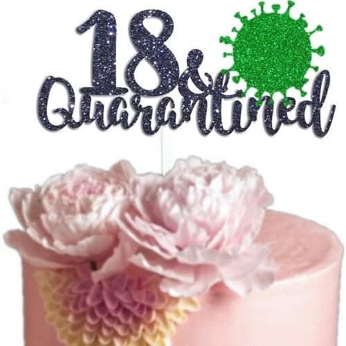 Personalised Quarantine Birthday Cake Topper, Custom Any Age Cake Topper, 18 Topper, Eighteen Birthday, 18th Cake Topper