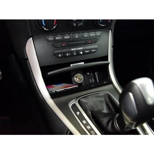 Qi Car Wireless Charger For iPhone Samsung S10 S9 car wireless charger for Ford Edge 2018 Fast Phone Holder