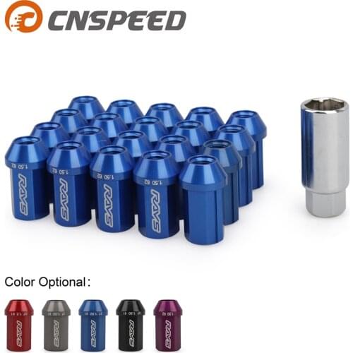 Alloy Aluminum 7075-t6 19HEX Rays Wheel Nuts Lug Nuts m12x1.5 m12x1.25 Length 42mm With 7 Side Lock Nuts Anti Theft Security Key