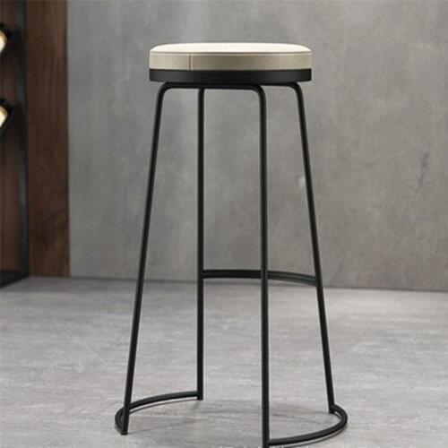 Nordic Bar Stool Modern Minimalist Bar Stool Wrought Iron Front Desk High Stool Stool Tea Shop Plug In Electric Wind Chair