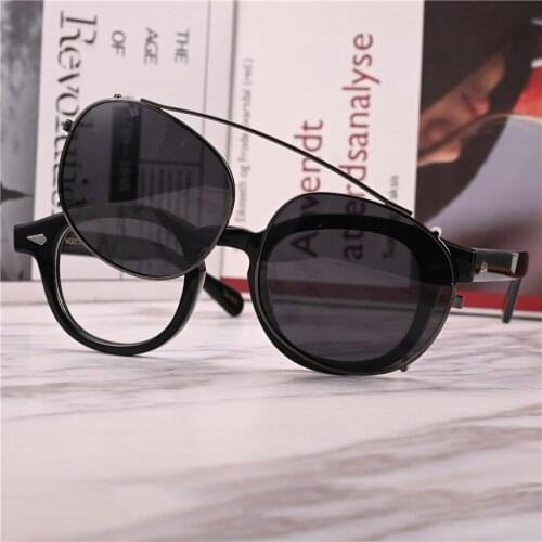 Rockjoy Clip Sunglasses Lens Male Women Acetate Frame+polarized Glasses Fit Over Lenses Driving Goggles Shades Black Tortoise