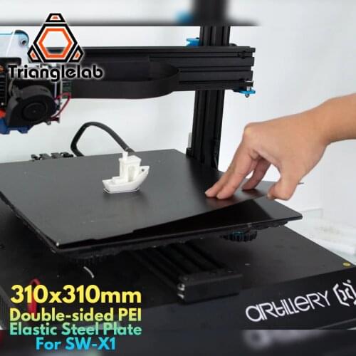 Trianglelab Artillery Sidewinder x1 Glass Hot Bed Repair and Upgrade Plan 310X310 Double Sided Textured PEI Spring Steel Sheet