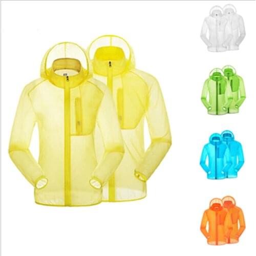 Windproof Men Women Cycling Jackets With Storage Pouch Long Sleeve Bicycle Jacket Hooded Coat Export Sports Clothing