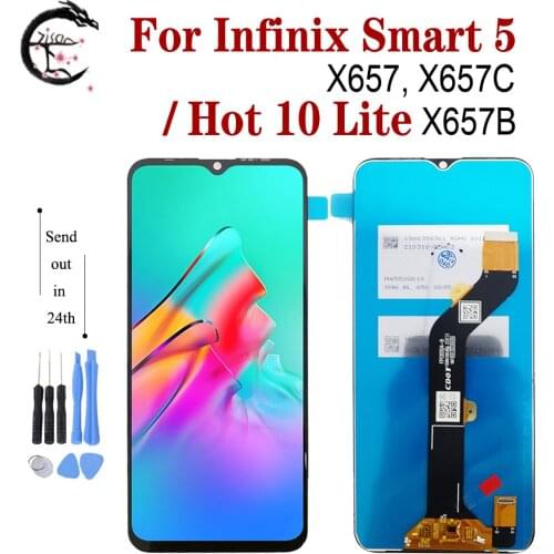 6.6" LCD For Infinix Smart 5 X657 X657C Screen For Infinix Hot 10 Lite X657B Display LCD Touch Digitizer Assembly Replacement
