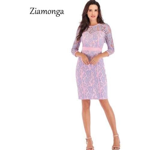 Ziamonga Women Sexy Gothic Vintage Dress Party Office Pencil Dress Sexy Blue Purple Party Dresses Embroidery Lace Bodycon Dress