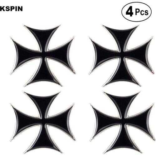 Cross Badge Lapel Pin Badge Brooch Icons 4pcs