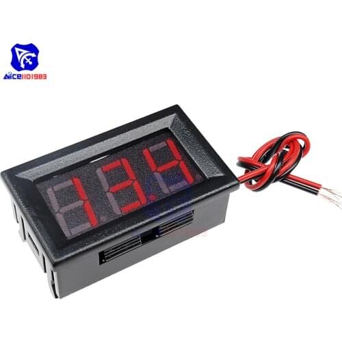 0.56 Inch Mini Red LED Display Panel Voltage Meter Voltmeter Reverse Polarity Protection 3 Tube LED Digital Tester DC 4.5 -30V