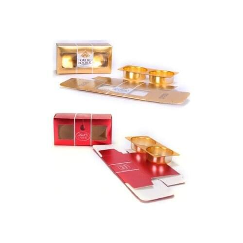 100pcs New Ferrero Rocher Paper Gift Box Wedding Favor Chocolate Packaging Boxes Paper Candy Box Baby Shower Decorations