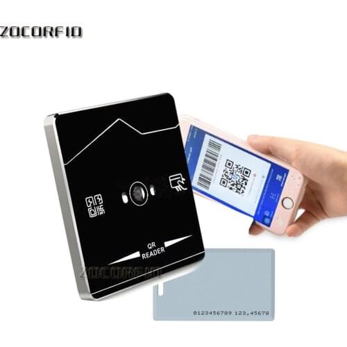 12V RFID Barcode 2D QR Code Reader Access Control Reader Wiegand (custom RS232 RS485 Interface)