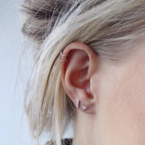 Geometric hypoallergenic stainless stee earrings for women small studs earring women earrings set 3 pairs