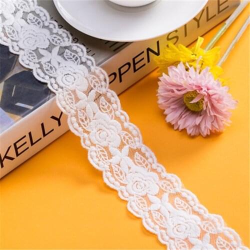 Free Shipping Soft Mesh Embroidered Wedding Dress Skirt Hem Lace Fabric Accessories Princess Dress Width 5cm 3Yds/lot