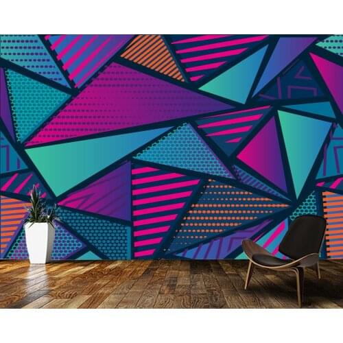 Papel de parede Geometric triangle element fashion 3d wallpaper,living room tv wall bedroom wall papers home decor bar mural